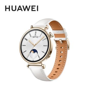 (好禮組)HUAWEI Watch GT4 41mm GPS運動健康智能時尚手錶 凝霜白