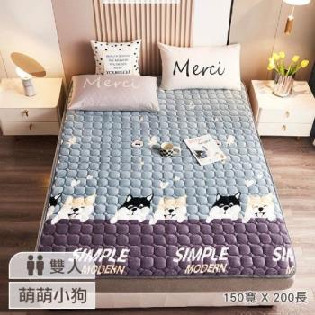 【嘟嘟太郎】日式法蘭絨床墊 (雙人/單人)三層複合棉軟床墊-多色多款任選