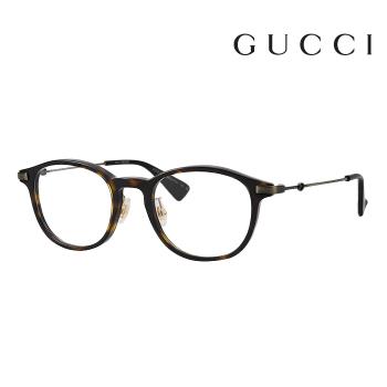 【Gucci】古馳 光學鏡框 GG1471OJ 002 48mm 橢圓形鏡框 膠框眼鏡 琥珀/青銅色框