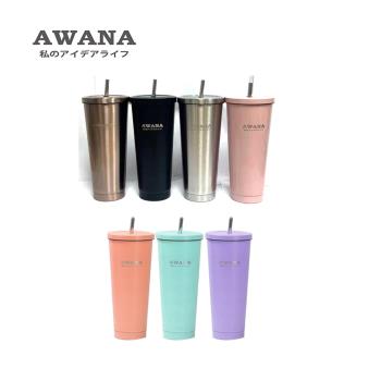 【AWANA】304不鏽鋼吸管咖啡杯700ml MA-700 (顏色隨機出貨)