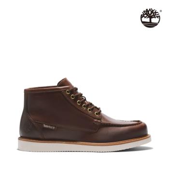 Timberland 男款棕色全粒面皮革中筒靴|A65ZF242