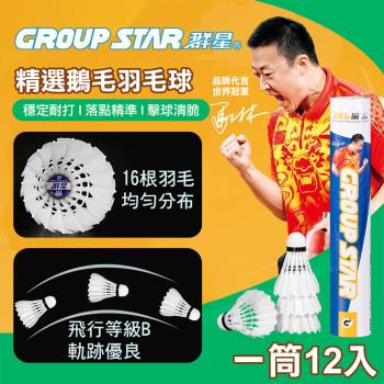 GROUP STAR 群星精選鵝毛羽毛球1筒12入(GS666)