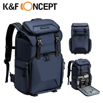 K&F Concept 新休閒者 專業攝影單眼相機後背包 KF13.098V3 藍色 送乾燥包三入組