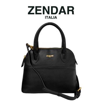 ZENDAR 限量2折 頂級小牛皮十字紋卡菈系列手提側背包 全新專櫃展示品