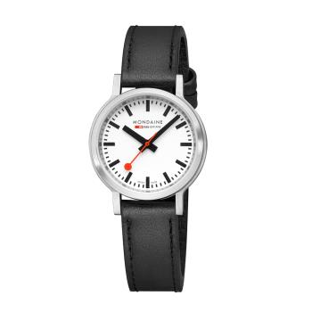 MONDAINE 瑞士國鐵stop2go女士腕錶 – 白x黑 / 3401BLBV-SET /34mm