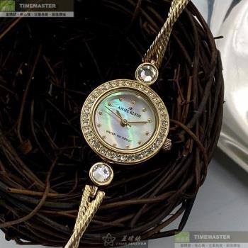 AnneKlein 安妮克萊恩女錶 20mm 金色圓形精鋼錶殼 貝母變色簡約錶面款 AN00567