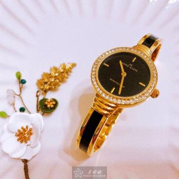 AnneKlein 安妮克萊恩女錶 28mm 金色圓形精鋼錶殼 黑色簡約錶面款 AN00514