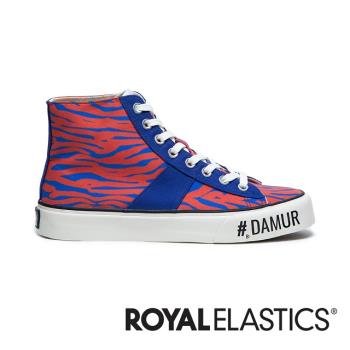 ROYAL ELASTICS 聯名系列#DAMUR ZONE HI 紅藍動物花紋高筒帆布鞋 (男) 00921-225