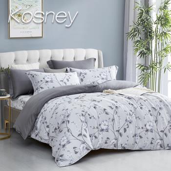 KOSNEY 魅力花海 頂級特大60支100%天絲™品牌萊賽爾纖維精梳純棉八件式床罩組