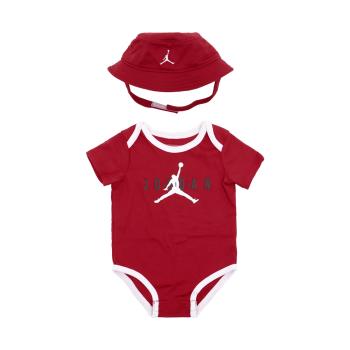 Nike 包屁衣 Jordan Baby 寶寶上衣 紅 白 新生兒 喬丹 漁夫帽 0~12個月 JD2313026NB-002
