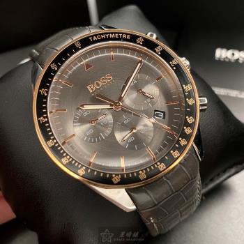 BOSS手錶, 男女通用錶 42mm 古銅色圓形精鋼錶殼 古銅色三眼, 運動錶面款 HB1513628