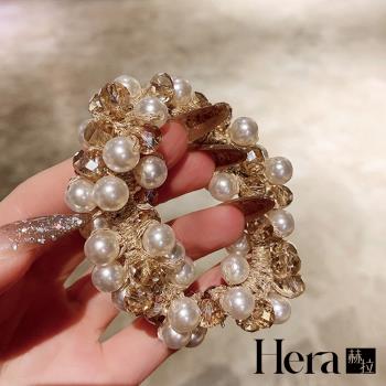 【Hera 赫拉】炫彩珊瑚礁珍珠水鑽髮圈 H112121903