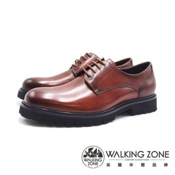 WALKING ZONE(男)粗曠風格厚底紳士德比鞋 男鞋-刷棕色