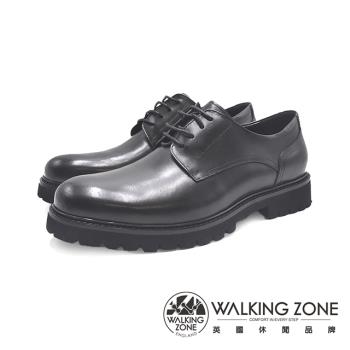 WALKING ZONE(男)粗曠風格厚底紳士德比鞋 男鞋-黑色