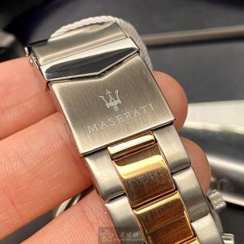MASERATI手錶, 男錶 42mm 玫瑰金圓形精鋼錶殼 古銅色三眼, 運動錶面款 R8853100020