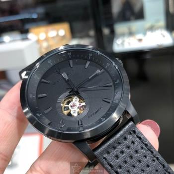 MASERATI手錶, 男錶 44mm, 46mm 黑圓形精鋼錶殼 黑雙面機械鏤空簡約, 鏤空, 運動錶面款 R8821134001