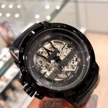 MASERATI手錶, 男錶 46mm 黑圓形精鋼錶殼 機械鏤空鏤空, 中三針顯示, 運動錶面款 R8821119006