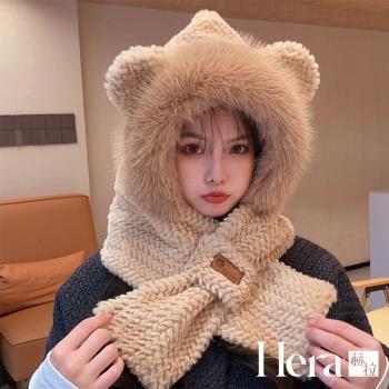 【Hera 赫拉】冬季可愛狐狸小熊耳朵毛絨帽子 H112121201