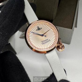 Vivienne Westwood 薇薇安女錶 32mm 玫瑰金圓形精鋼錶殼 銀白色簡約, 中三針顯示錶面款 VW00010