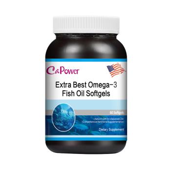 《CaPower》美國加柏爾90%Omega-3頂級認證魚油(60粒/瓶)-型錄