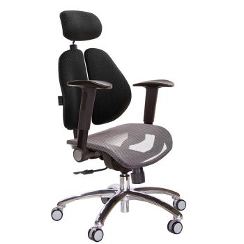 GXG 高雙背網座 電腦椅(鋁腳/摺疊升降扶手) TW-2804 LUA1