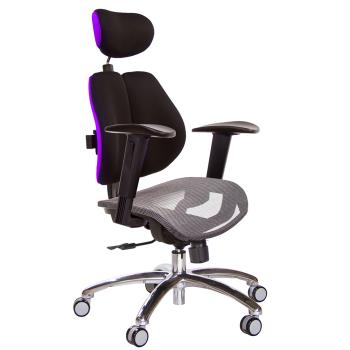 GXG 高雙背網座 電腦椅(鋁腳/2D升降扶手) TW-2804 LUA2