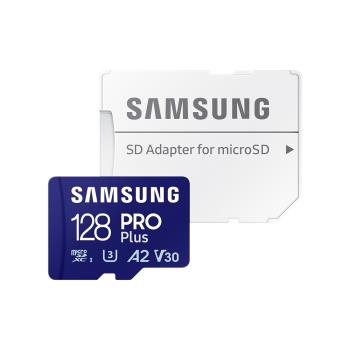 SAMSUNG 三星 PRO Plus microSDXC UHS-I U3 A2 V30 128GB記憶卡 MB-MD128SA/APC