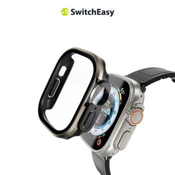 魚骨牌 SwitchEasy Apple Watch 49mm Modern Hybrid 鋼化玻璃鋁合金保護殼