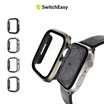 魚骨牌 SwitchEasy Apple Watch 45mm Modern Hybrid 鋼化玻璃鋁合金保護殼