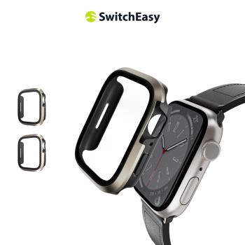 魚骨牌 SwitchEasy Apple Watch 41mm Modern Hybrid 鋼化玻璃鋁合金保護殼