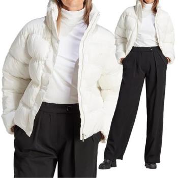 Adidas OG Short Vegan Puffer 女 白 鋪棉 蓬鬆感 保暖 外套 IJ8236