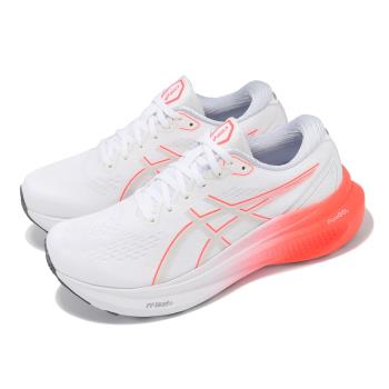 Asics 慢跑鞋 GEL-KAYANO 30 女鞋 白 紅 百年紀念 支撐 亞瑟膠 路跑 運動鞋 亞瑟士 1012B357101