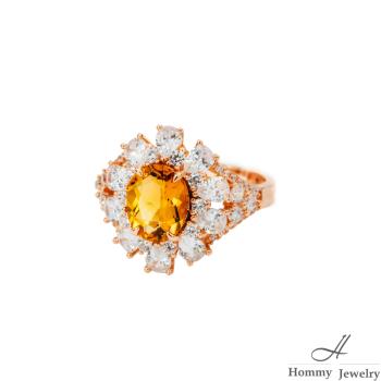 【幸福珠寶】 黃水晶 K金戒指 (財富之石 富貴 智慧 )