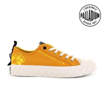 【PALLADIUM】PALLA ACE ORG METRO有機棉格紋厚底鞋 男女款 野橙甜檸檬 77340-727