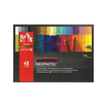 CARAN dACHE 瑞士卡達 NEOPASTEL 專家級油性粉彩 48色 /盒 7400.348