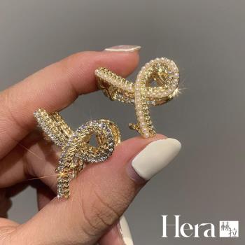 【Hera 赫拉】浪漫閃耀珍珠水鑽瀏海夾2入組 H112122609