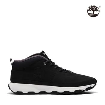 Timberland 男款黑色中筒休閒鞋|A5TXG015