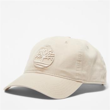 Timberland 中性款淺米色棉質帆布棒球帽|A1E9M269