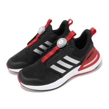 adidas 慢跑鞋 RapidaSport 中童鞋 黑 紅 避震 BOA 無鞋帶 路跑 運動鞋 愛迪達 ID3388