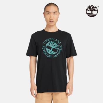 Timberland 男款黑色標語Logo短袖T恤|A2Q4A001