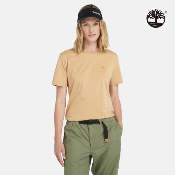 Timberland 女款小麥色休閒短袖T恤|A6ATEEH3