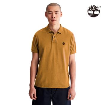 Timberland 男款小麥色休閒短袖Polo衫|A6R29P47