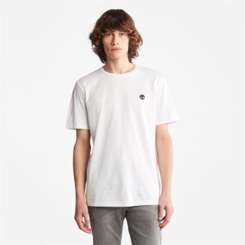 Timberland 男款白色Logo休閒T恤|A6DKU100
