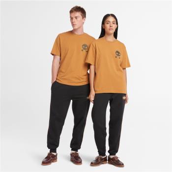 Timberland 中性款小麥色塗鴉樹印花短袖T恤|A2QW5P47