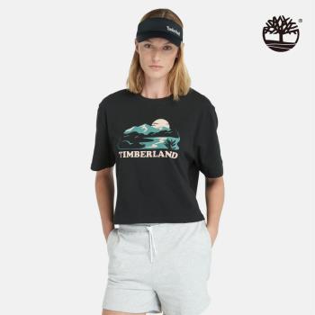 Timberland 女款黑色圖案短袖T恤|A5PVX001