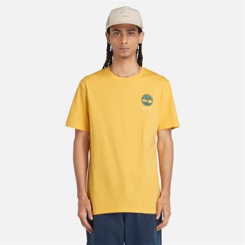 Timberland 男款亮黃色背部插畫短袖T恤|A431UEG4