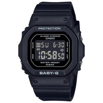 CASIO BABY-G 經典百搭方型電子腕錶-黑色 BGD-565U-1