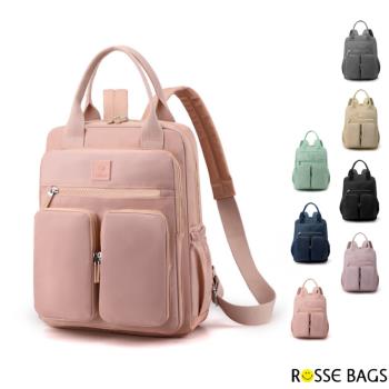 【Rosse Bags】高質量耐用耐磨尼龍雙肩旅行包(現+預  共七色)
