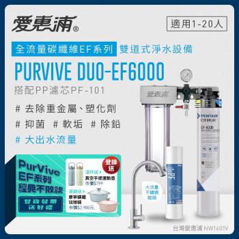愛惠浦 EVERPURE PURVIVE Duo-EF6000生飲級兩道式廚下型淨水器(前置PP過濾)
