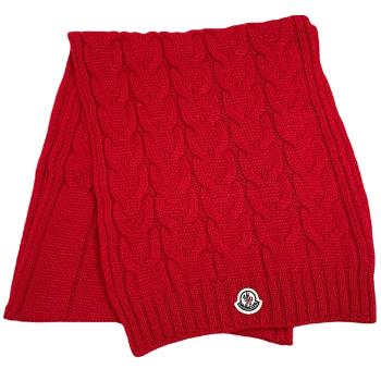 【MONCLER】童裝 品牌LOGO 羊毛圍巾-紅色 (L號) 3C0001204S02 455